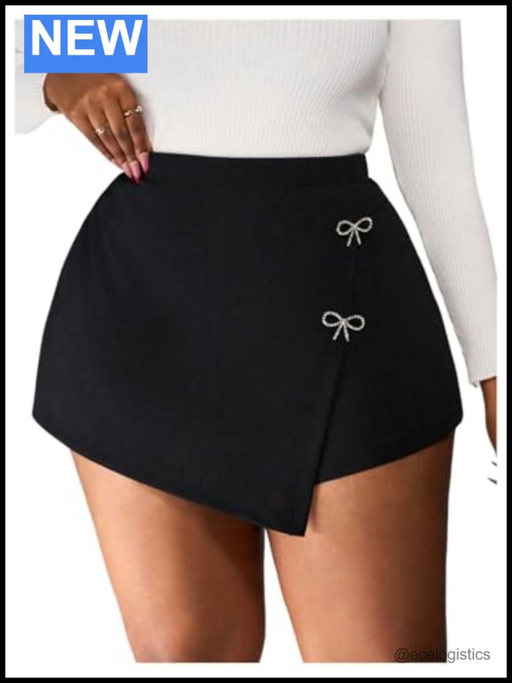 High Waisted Skort Asymmetrical Wrap Mini Shirt Shorts